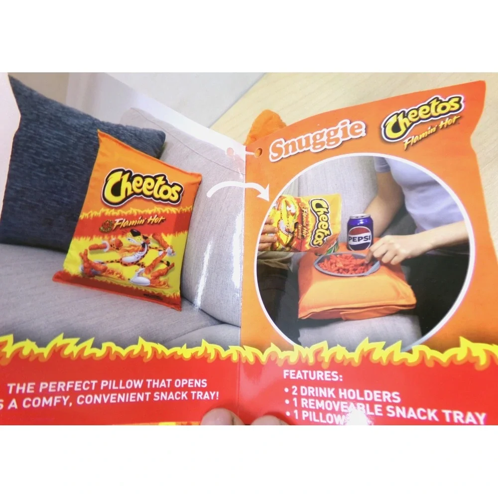 All‎ Star Snuggie Flamin' Hot Cheetos 2 in 1 Pillow and Snack Tray NWT